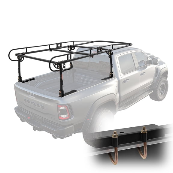 Universal Adjustable Pick up Truck Bed Ladder Rack Lumber Kayak 1000lbs