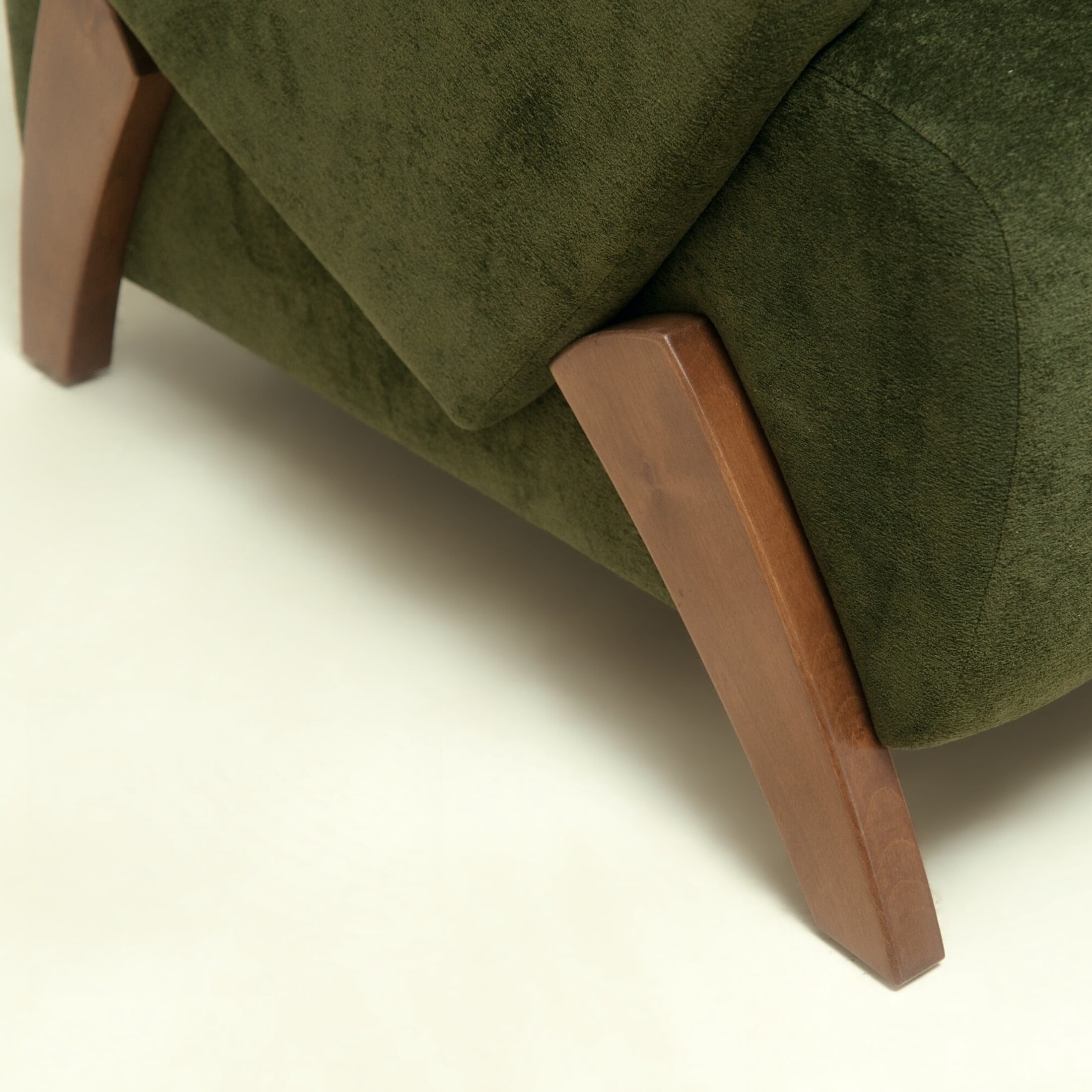 Noble House Jordon 28" Velvet Upholstered Accent Lounge Chair with Birch Legs, for Living Room, Dark Green