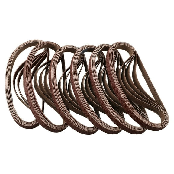 Set Of Sanding Belts With Multiple Grits Totaling To 30 Pieces Size 10X330Mm 60# Fangkenuo