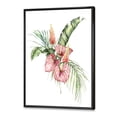thumbnail image 3 of Designart 'Tropical Bouquet With Anthurium Lupine and Leaves On White II' Traditional Framed Canvas Wall Art Print, 3 of 5