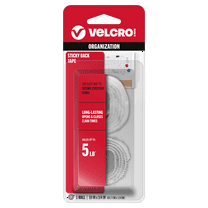 VELCRO Brand Sticky Back Hook and Loop Fasteners – Peel and Stick Permanent Adhesive Tape Keeps Classrooms, Home, and Offices Organized – Cut-to-Length Roll | 18in x 3/4in Tape | White