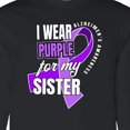 thumbnail image 4 of Inktastic Alzheimers Awareness I Wear Purple for My Sister Long Sleeve T-Shirt, 4 of 5