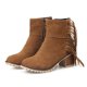 thumbnail image 4 of NECHOLOGY Botas Mujer Zapatos Botines para mujer Zapatos de mujer Botas largas hasta el tobillo de moda Tacones gruesos Botas largas de gamuza plisadas por encima de la rodilla (Khaki, 7), 4 of 7