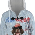 thumbnail image 4 of Hello Winter German Shorthaired Pointer Smiling in Red Scarf Hat Welcome Christmas All Over Print 3D Hooded Duffle Toggle Coat GSP Lover Dog Gift - 00017, 4 of 6
