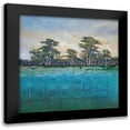 thumbnail image 1 of Olga 12x12 Black Modern Framed Museum Art Print Titled - Teal Earth, 1 of 5
