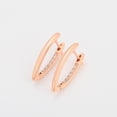 thumbnail image 4 of Aretes Arracadas en Forma de V Swarovski Oro Rosa 14K Lam rosa Unitalla, 4 of 7