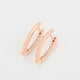 thumbnail image 4 of Aretes Arracadas en Forma de V Swarovski Oro Rosa 14K Lam rosa Unitalla, 4 of 7