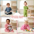 thumbnail image 3 of NurtureNauts® Padded Baby Romper, 100% Cotton, Elbow & Knee Pads, 2-Way Zipper, Tagless (Pastel Purple, 18-24 Months), 3 of 5