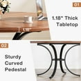 thumbnail image 5 of Tribesigns Round Conference Table, 47" Small Meeting Table with Wooden Texture Surface, Circle Business Seminar Table, Breakroom Table, Reception Negotiation for Office (Brown), 5 of 5