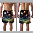 thumbnail image 3 of luoweisi Men's Beach Shorts Quick Dry Swim Trunks with Mesh Lining Plants under the Stars L, 3 of 5