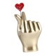 thumbnail image 3 of Estatua creativa con gesto de dedo en forma de corazón, escultura de mano de amor, figura coleccionable para Dorado, 3 of 9