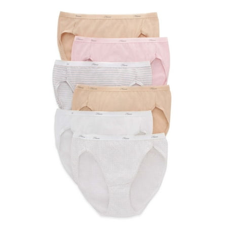 Hanes Women s Cotton Hi-Cut Underwear  6-Pack