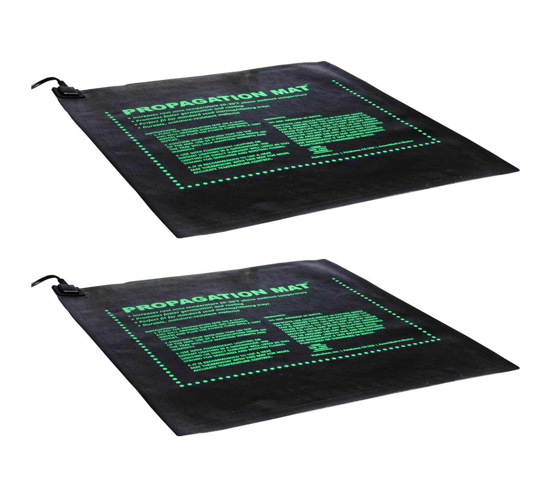 (2) Hydroponic 19008 45W Seed Start Seedling Propagation Heat Mats 20