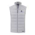 thumbnail image 2 of Men's Cutter & Buck Gray Hartford Yard Goats Evoke Hybrid Eco Softshell Recycled Full-Zip Vest, 2 of 3