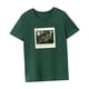 thumbnail image 5 of Camiseta para mujer de verano simple y ligera con cuello redondo para el trabajo, camping, compras Verde, 5 of 7
