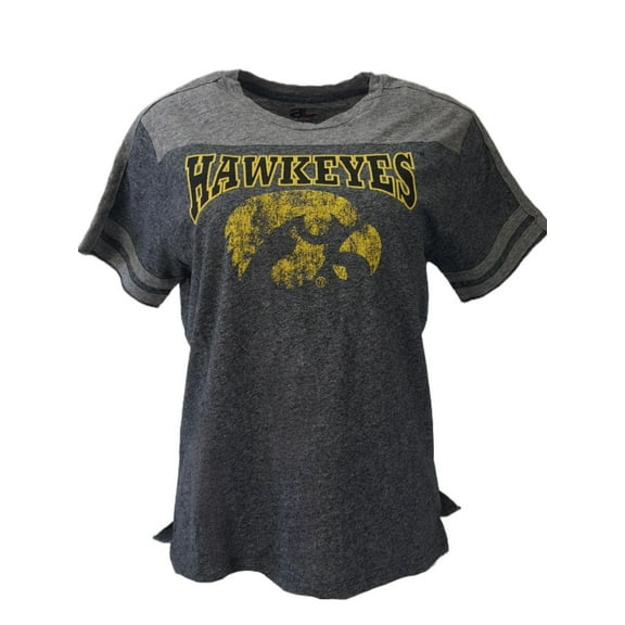 AMERICAN COLLEGIATE Women's Iowa T-Shirt, Grey, Small
