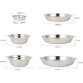 thumbnail image 2 of Stainless Steel Dinner Plates Ultra 17 Pcs Set Camping Bowls Stainless Steel Dinner Plate Set Include Round Dinner Plate for Eating, Camping, Picnic,Outdoor, Dishwasher Safe, 2 of 7