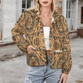 thumbnail image 3 of Jackets for Women Winter Coat Jackets Flannel Stand Collar Jacket(Vintage Floral Kaleidoscope Print,Size:S-4XL), 3 of 7
