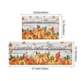 thumbnail image 3 of Uutvery Fall Door Mat Outside Fall Pumpkins Kitchen Mats Set of 2 Orange Hello Pumpkin Autumn Pumpkins Floral Leaves Low-Profile Non Slip Absorbent Kitchen Mat Rugs for Farmhouse Home Porch Decor, 3 of 7
