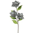 thumbnail image 1 of Vickerman QG163027 Pewter Magnolia X3 Flower, 33 & 4 in., 1 of 1