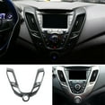 thumbnail image 3 of Carbon Fiber Car Central Console Air Outlet Vent Cover Trim For Veloster 2011-2017 Decoration Acces, 3 of 5