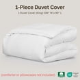 thumbnail image 5 of California Design Den 100% Cotton Duvet Cover King Size Only - 400 Thread Count, Soft Sateen Weave - Stripe White, 5 of 9