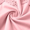 thumbnail image 4 of IUYRTFE Women's Cold Shoulder Lace Trim V Neck Top Short Sleeve Loose Fit Summer Casual Blouse Plus Size, 4 of 5