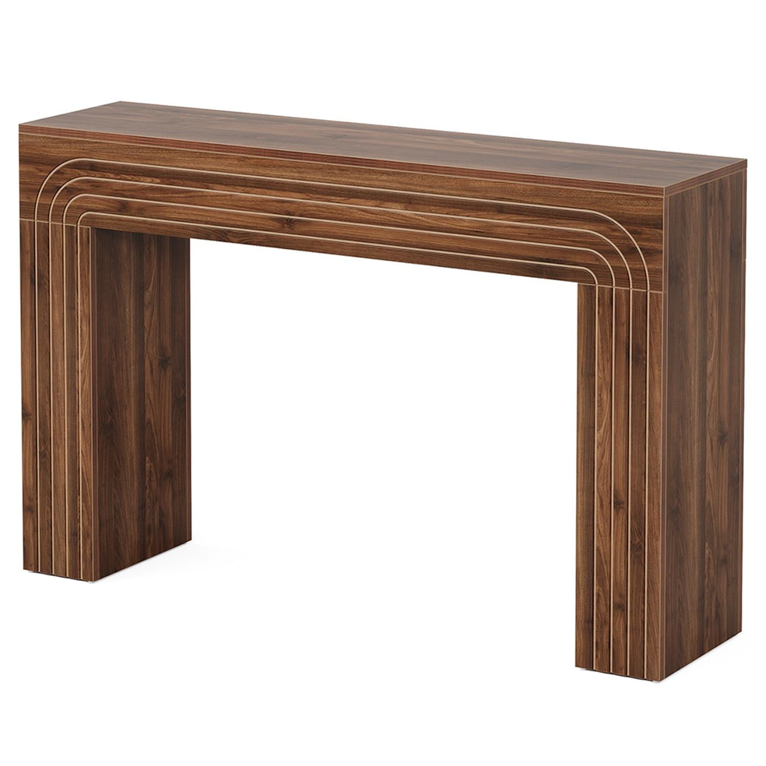 Demi Bonn 55" Wood Console Table, Farmhouse Sofa Table Hallway Table for Hallway, Bedroom, Living Room, Brown