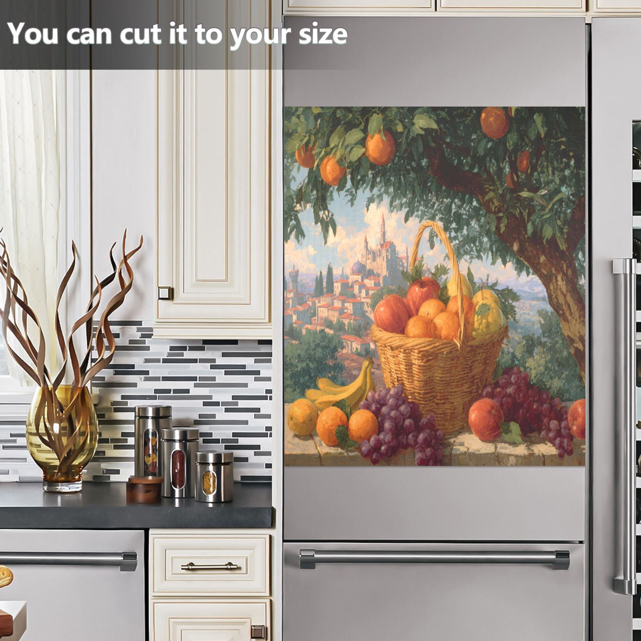 Dishwasher Sticker Magnetic Dishwasher Sticker Magnetic Decorative Sticker Refrigerator Sticker Dishwasher Decorative Stickers Basket Of Oranges