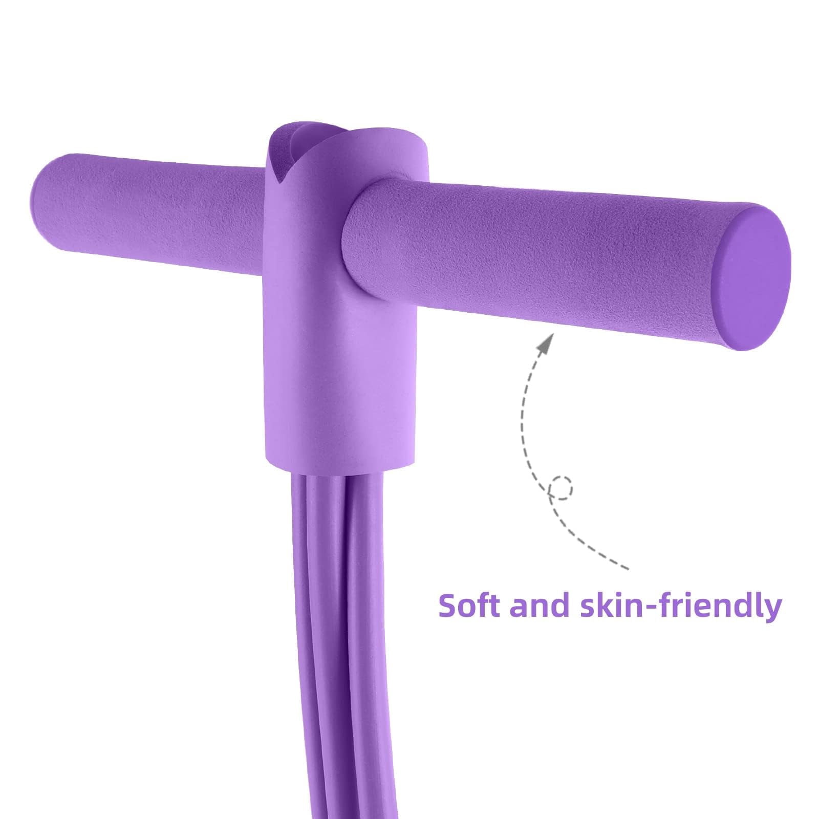 Tension Rope, Multifunctional Pedal Resistance Bands with Foam Handles, Non-Slip Sit Up Exercise Equipment, Portable Full Body Strength Training Workout Gear for Men Women Home Gym