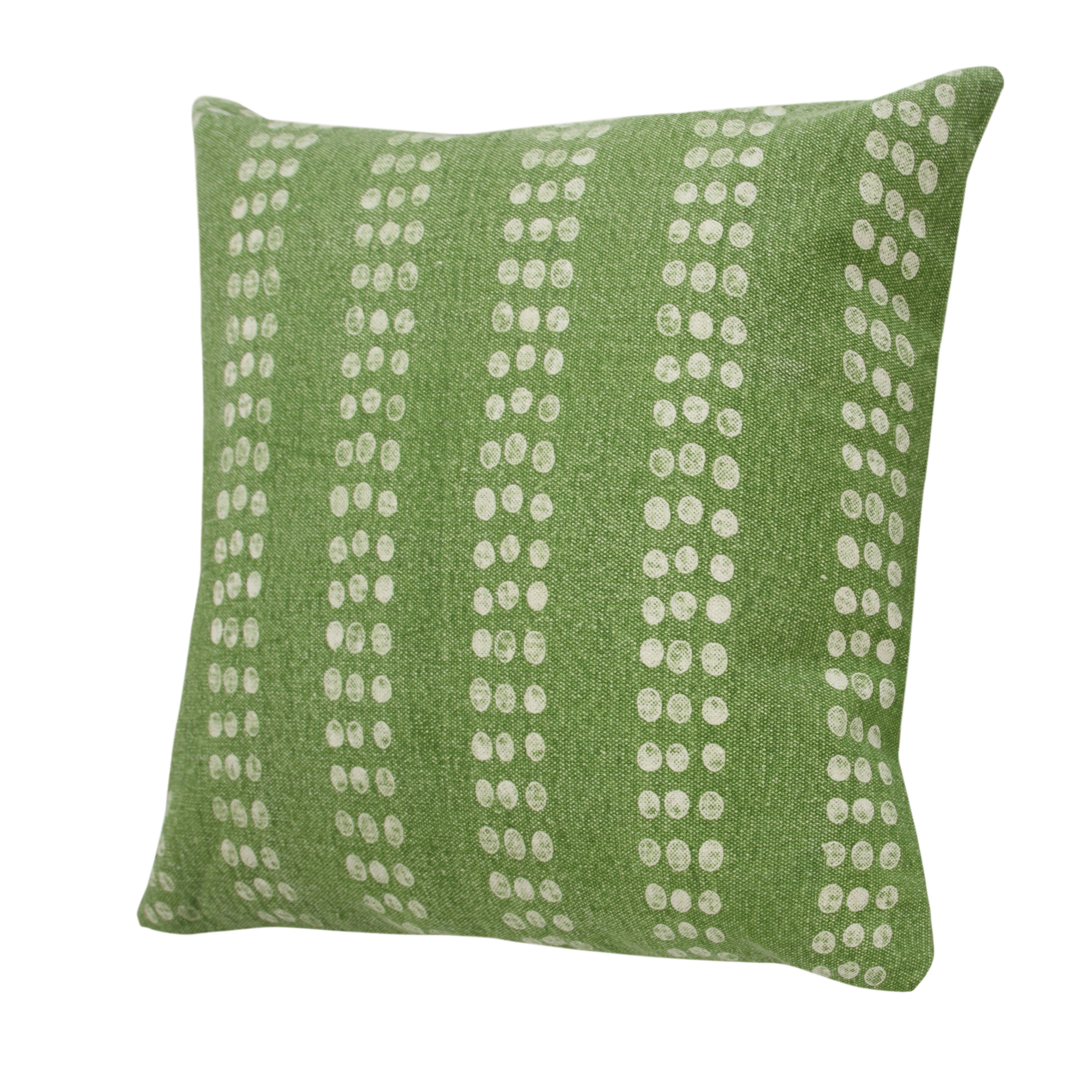 Ox Bay Khloe 20" x 20" Green Dotted Stripe Cotton Adult Decorative Throw Pillow Cover