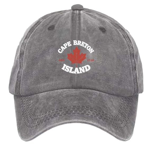 Unisex Canada Print Casual Baseball Cap Outdoor Sports Dad Hat Sun Protection Snapback Cap Grey