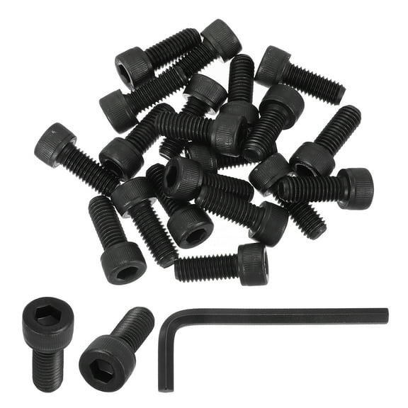 M8 x 20mm Hex Socket Head Screws Cap Bolt, 20 Pack 12.9 Grade Carbon Steel Hexagon Socket Screw  with Hex Wrenches