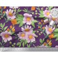 thumbnail image 3 of Soimoi Cotton Cambric Fabric Leaves & Wild Flower Print Fabric by the Yard 42 Inch Wide, 3 of 3