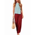 thumbnail image 3 of Women Crochet Tops Sleeveless Knit Sweater Vest Tank Top Lake Green M, 3 of 6