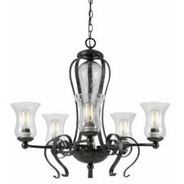Cal Lighting 60W X 5 Metal 5 Light Chandelier (Edison Bulbs Not Included)