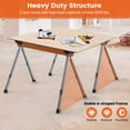 thumbnail image 6 of Costway 2 Pack Saw Horses, Folding Design with Non-slip Pads, Heavy Duty 1100 lbs, Metal, Orange, 6 of 9