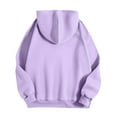 thumbnail image 5 of Women's Fashion Casual Comfortable Round Neck Hooded Long Sleeve Christmas Print Warm Sweatshirt for Holiday Wear and Winter Season Comfort,Purple,M, 5 of 6