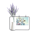 thumbnail image 1 of mas Snowman Painting Festival Artificial Lavender Flower Vase Bottle Card, 1 of 2