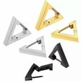thumbnail image 5 of K-KED Creative Geometric Women Men Triangle Earrings Silver & Black Simple Gifts US-Black, 5 of 7