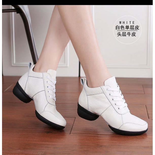 Zapatillas de deporte, zapatos de baile para mujer, zapatos de baile de Jazz modernos y cómodos de malla tejida, zapatos deportivos para exteriores para niñas y mujeres