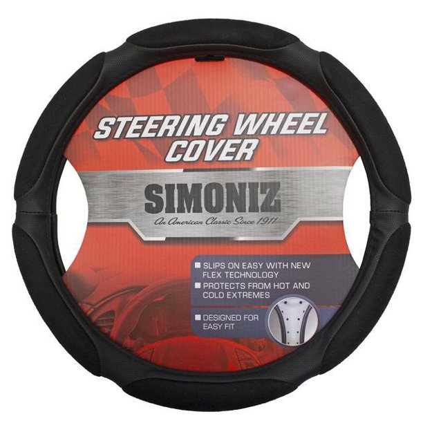 Simoniz Steering Wheel Cover Memory Foam 6 Oval Black 01421