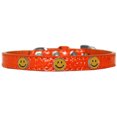 thumbnail image 1 of Happy Face Widget Croc Dog Collar Orange Size 20, 1 of 1