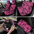 thumbnail image 2 of Yuyamidu Pink Gothic Auto Seat Cover Full Set 13 PCS Car Accessories Set Butterfly Steering Wheel Cover Armrest Cover Seatbelt Shoulder Pad Cup Mat Lip Gloss Holder Key Ring, 2 of 6