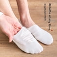 thumbnail image 3 of Calcetines de algodón puro, calcetines náuticos de verano para hombre, calcetines cortos de boca baja para hombre, calcetines de malla finos antibacterianos, desodorantes, de color sólido, calcetines, 3 of 3