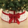 thumbnail image 4 of Holiday time plaid bow tree stand band,11 inch height,red and white colour, 4 of 4