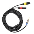 thumbnail image 4 of 1/8 Inch To XLR Cable, 1/8 Inch To XLR Y Splitter Cable 24K Gold Plated PVC Durable For PC, 4 of 8