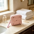 thumbnail image 6 of Holloyiver Quilted Bow Makeup Bag, Coquette Cosmetic Bag Makeup Pouch for Women Girls, Aesthetic Organizer Bags Travel Toiletry Bags For Sanitary Napkins And Daily Essentialss, 6 of 6
