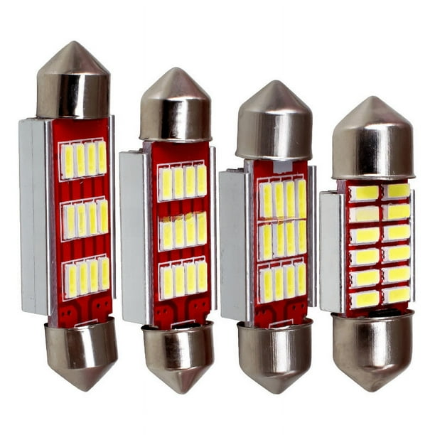 Luz LED de doble punta para coche, decodificación canbus 36MM 4014 12SMD, luz de techo, luz de matrícula, luz interior