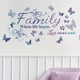 thumbnail image 2 of 1pc Family Font Flower Butterfly Wall Decals Garden Daisy Wall Stickers Bedroom Living Room TV Wall Door Decor Murals (Family Font Flower Butterfly), 2 of 4